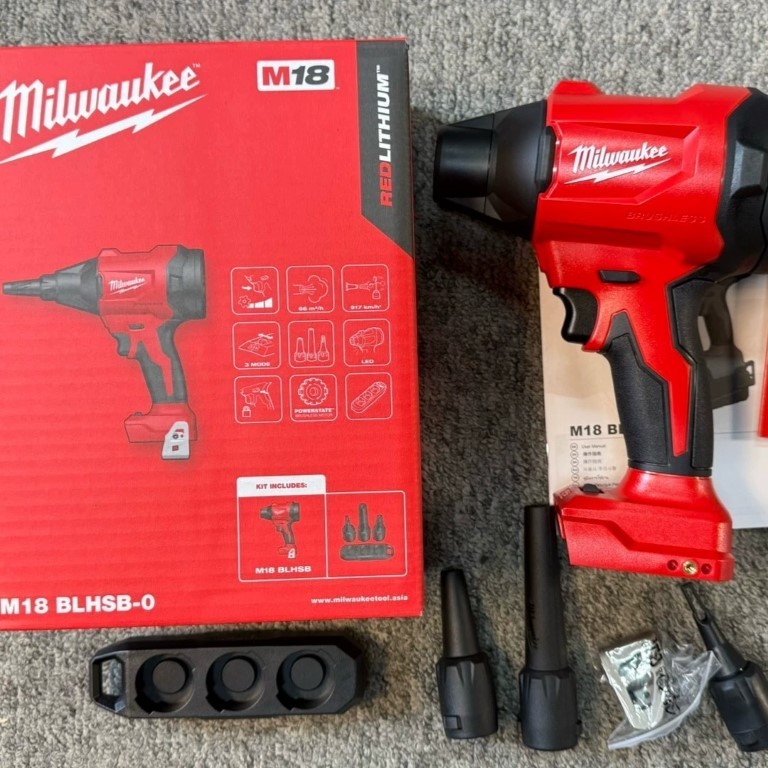 Pre 15วัน เครื่องเป่าลมไร้สายความเร็วสูง Milwaukee M18 BLHSB-0 (เครื่องเปล่า) ใหม่เอี่ยมและยังไม่แกะกล่อง