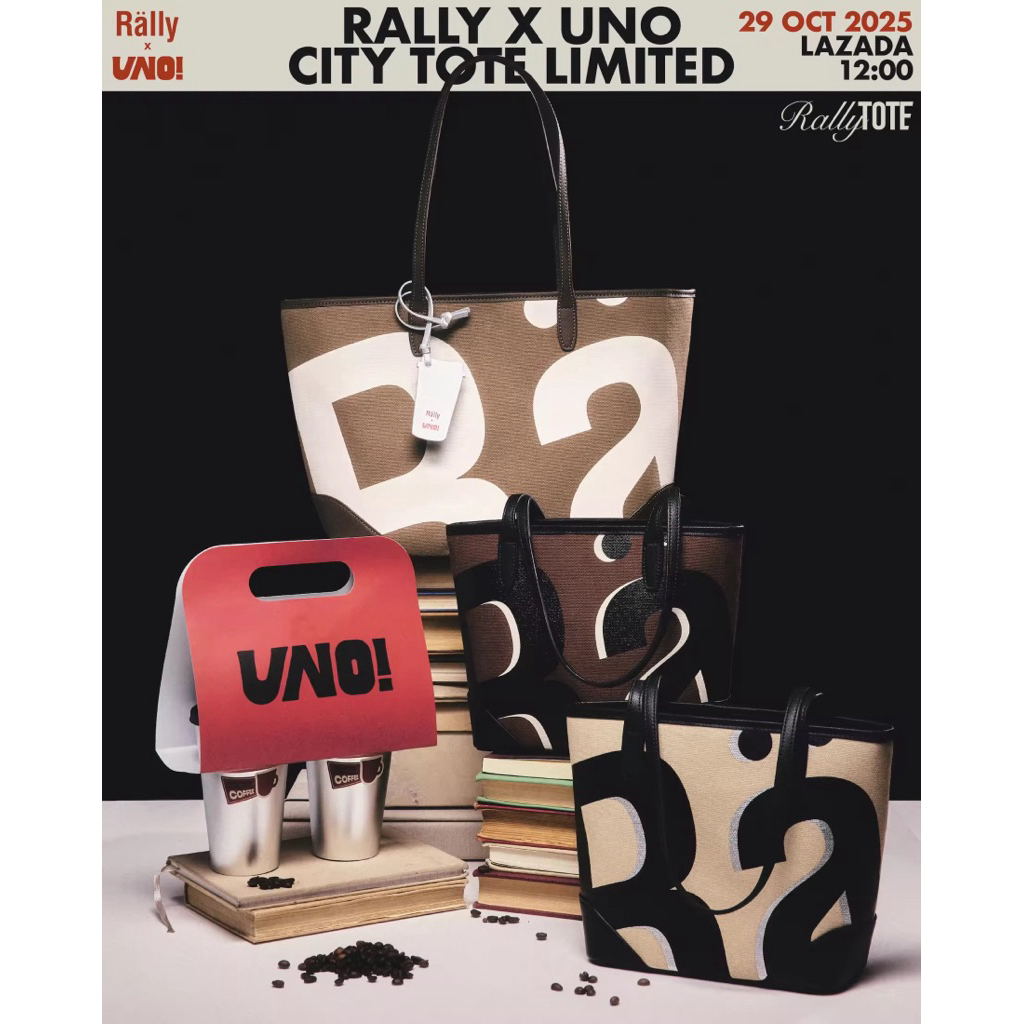 พร้อมส่ง RALLY MOVEMENT รุ่น RALLY City Tote รอบกด 29/8/68 ลายโลโก้