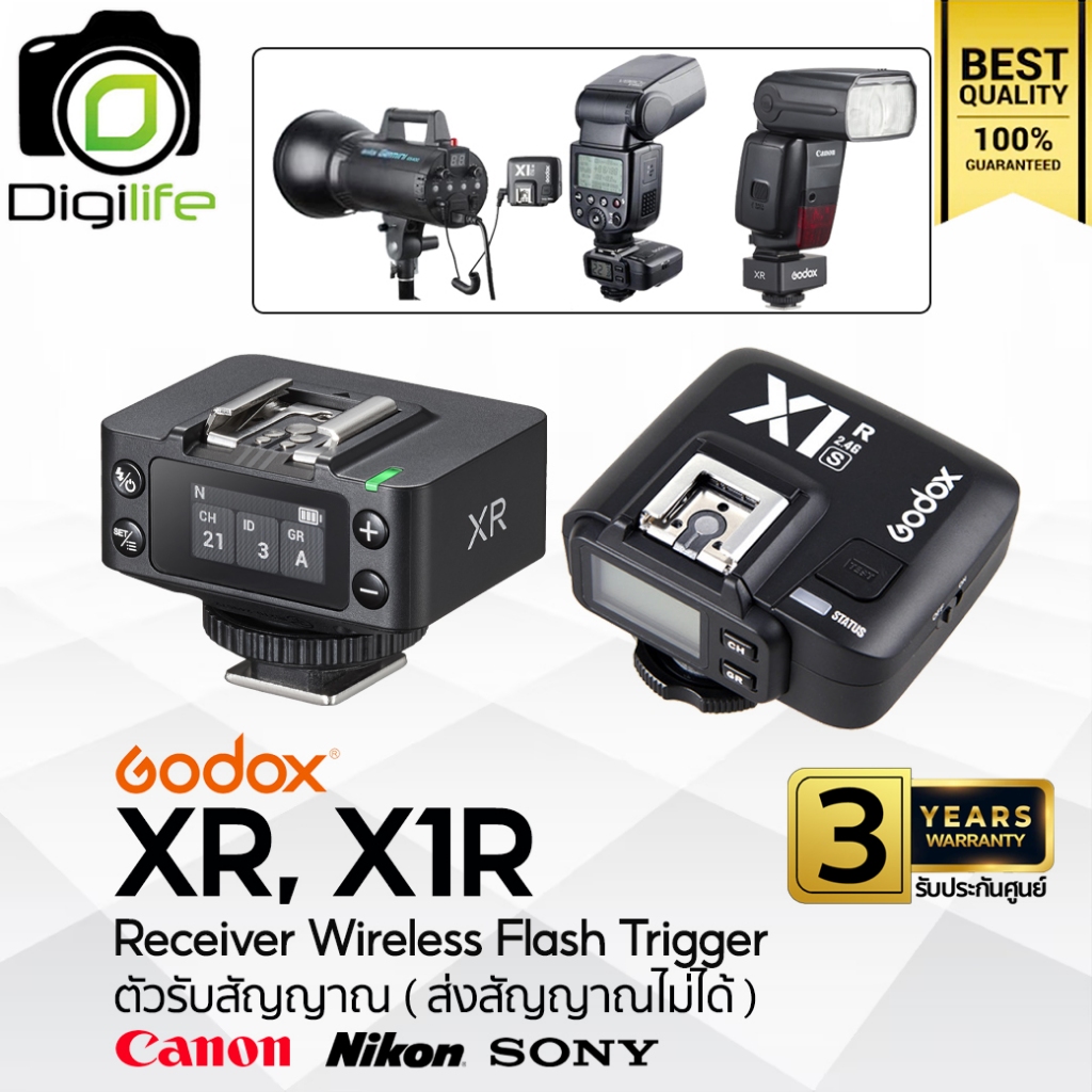 Godox Trigger XR, X1R - Receiver ตัวรับสัญญาณ 2.4GHz ใช้กับ X1T, X2T, X3, XT32, Xpro, XProII, etc -ป
