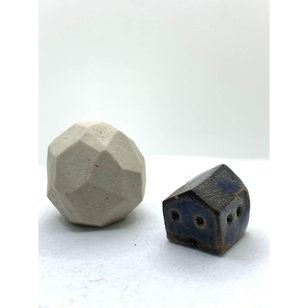 tiny ceramic house craft ( 2 ชิ้น)