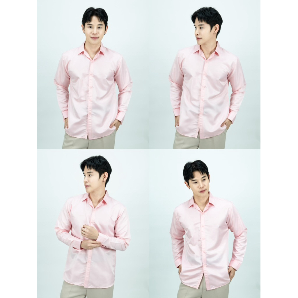 [ส่งทันที กทม.1 วัน] เสื้อเชิ้ต สีพื้นแขนยาว รุ่นสลิมฟิต (โปรดเผื่อไซส์ 1-3 ไซส์) ใส่ทำงาน ใส่เที่ยวได้ SL62 - รูปที่ 4