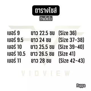 VIDVIEW มีส่งด่วน รองเท้าแตะสวม Puppa ปุ๊บป้า สีใหม่ สีทูโทน เบอร์ 36-43 รองเท้าแตะ