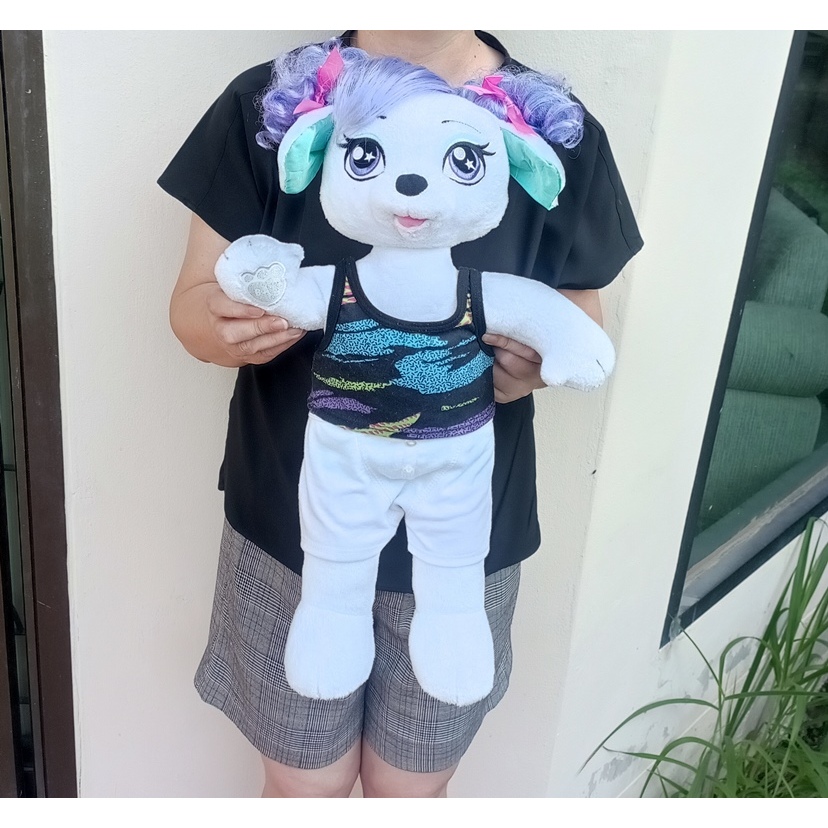 ตุ๊กตาบิ้วอะแบร์ แถมชุดบิ้วแท้ Build A Bear Honey Girl Rockstar H9 ขนาด 20 นิ้ว ป้าย Build A Bear