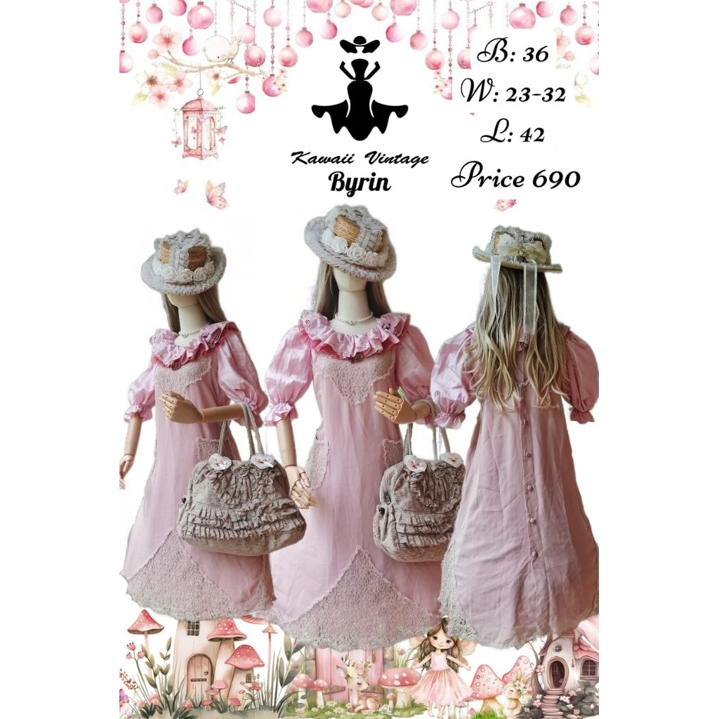 vintage​ dress​ pink​