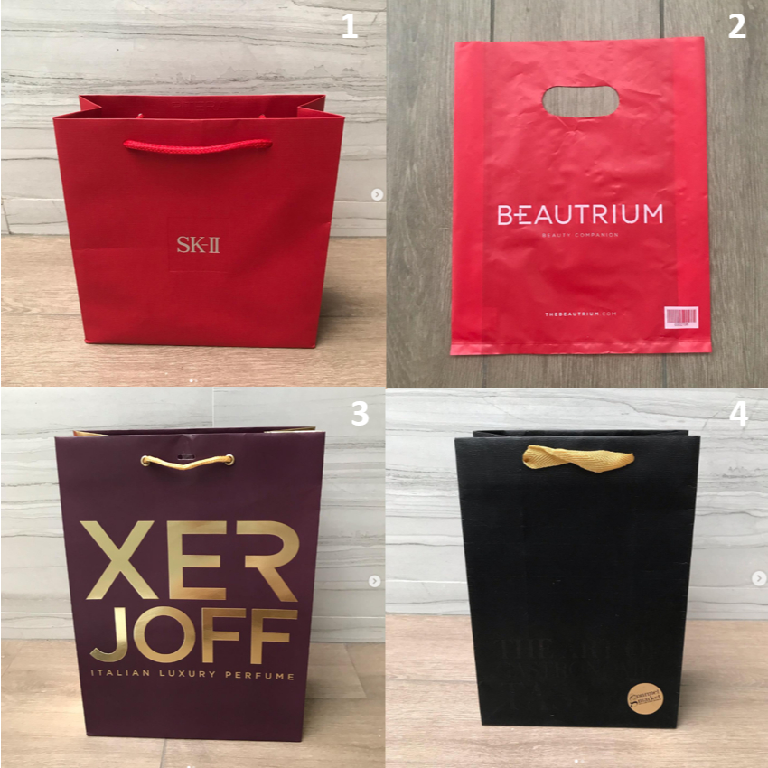 ถุง ถุงกระดาษ แบรนด์ SK-II , BEAUTRIUM , XERJOFF , Gourmet market ของแท้ ใส่ของขวัญ เครื่องสำอาง เสื