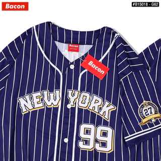 เสื้อแฟชั่น เสื้อกีฬาเบสบอล หมายเลข99 โอเวอร์ไซส์ มีกระดุมจริง 10 สี
