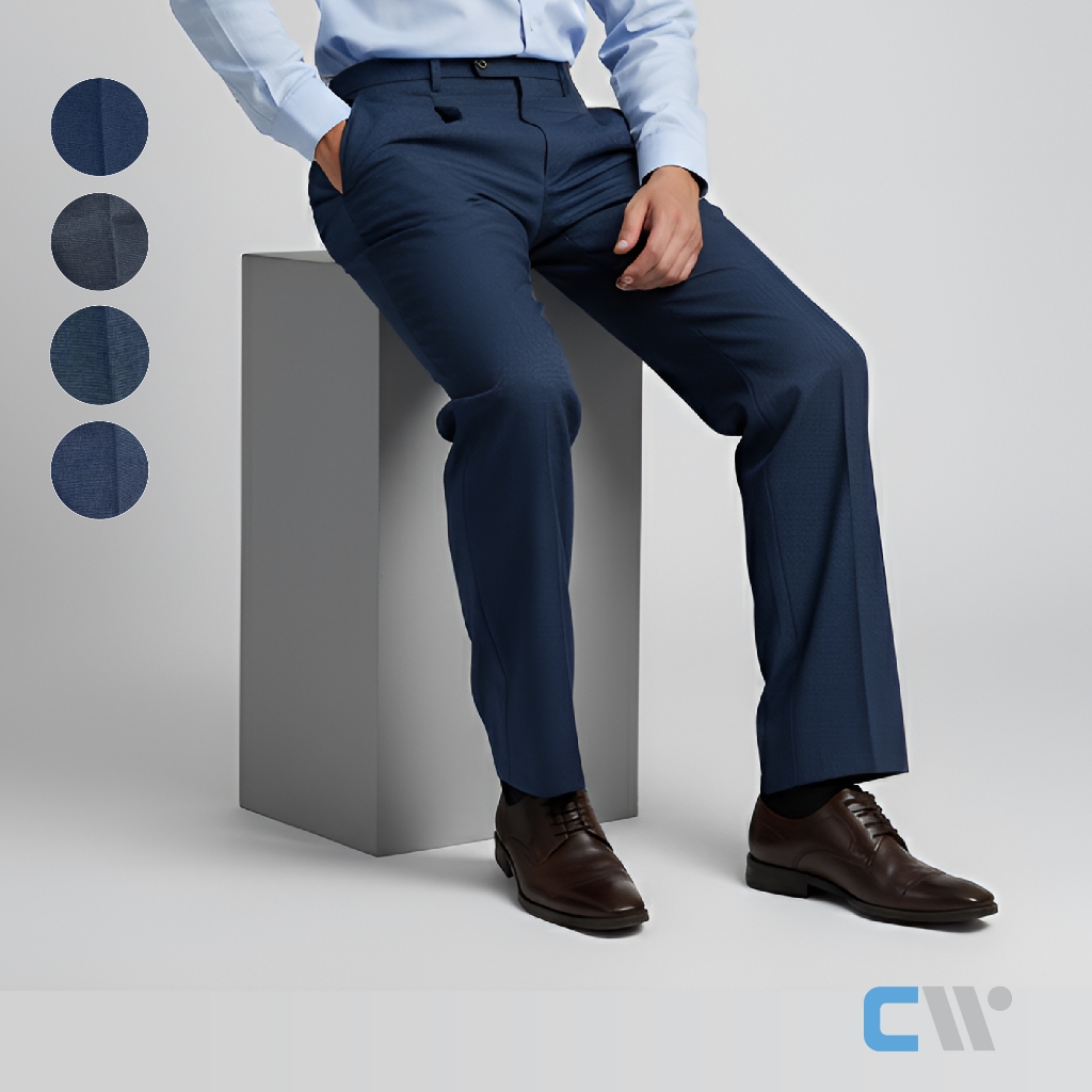 CW Classic Slacks | กางเกงสแล็คขากระบอก ทรงคลาสสิก จีบหน้า ผ้าเอสแฟ – เรียบหรู นุ่มสบาย ดูดี [CW-AY]