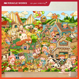 MW ระบายสีตามตัวเลข 40x50ซม มีเฟรม ภาพวาดตกแต่งอะคริลิก ของขวัญ DIY สำหรับเด็ก คู่ ผ้าใบแคนวาส อุปกรณ์ศิลปะ เครื่องเขียน
