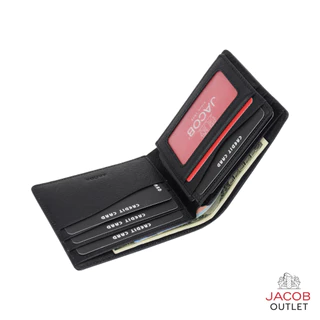 JACOB กระเป๋าสตางค์ชาย ลายSaffiano พร้อมช่องใส่รูปภาพ รุ่น 22622