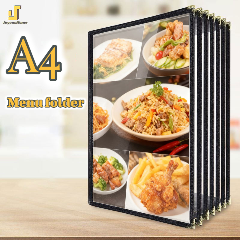 แฟ้มเมนูอาหาร A4 อย่างดี ซองใส่เมนูอาหาร Menu Folder แฟ้มใส่เมนูอาหาร เมนูโปร่งใส