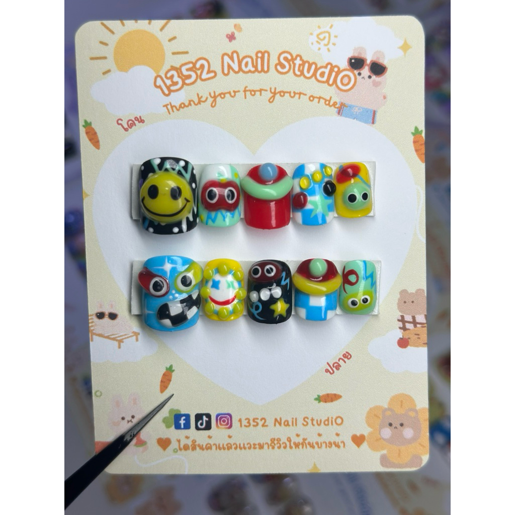 เล็บปลอม ทรงเหลี่ยมสั้น R31