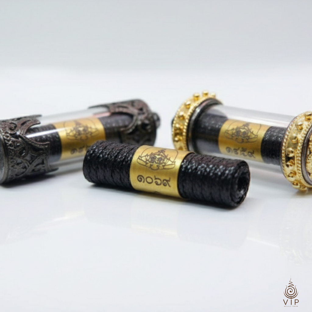 (แท้100% ส่งไว) 💵💰 ตะกรุดเทพราหูบันดาลทรัพย์ หลวงปู่ยูร วัดหนองป่าหมาก  | 🌑 Rahu Wealth Takrud Amule