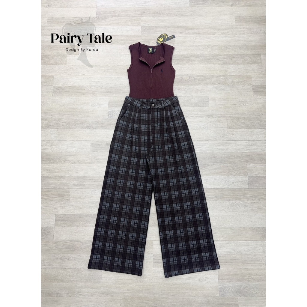 "เช็คสินค้าก่อนสั่งซื้อ สั่งแล้วห้ามยกเลิกน๊าค๊า" Pairy TaleSet เสื้อแขนกุดซิปหน้า ปักLogo. สีน้ำตาลแดง