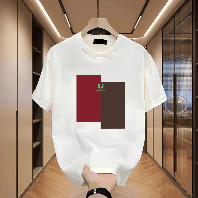 Stylish Gangster T-Shirt with Short Sleeves and Loose Fit, Black and White Clothing!