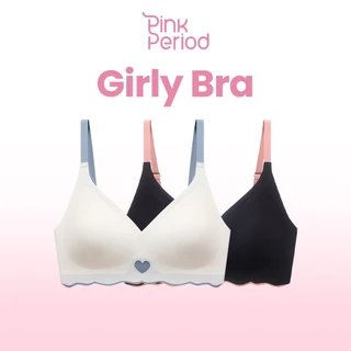 Pink Period เจลลี่บรา บราไร้ขอบ Bra ดันทรง ไม่รัด ไร้โครง เก็บเนื้อด้านข้าง น่ารัก Bar-054