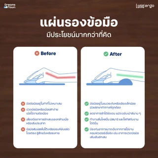 Lunio Ergo แผ่นรองเมาส์ แผ่นรองข้อมือ มีปุ่มรองข้อมือ ช่วยกระจายน้ำหนัก ไม่ปวดเมื่อย รุ่น CyRest Mouse Pad สีเทาเข้ม
