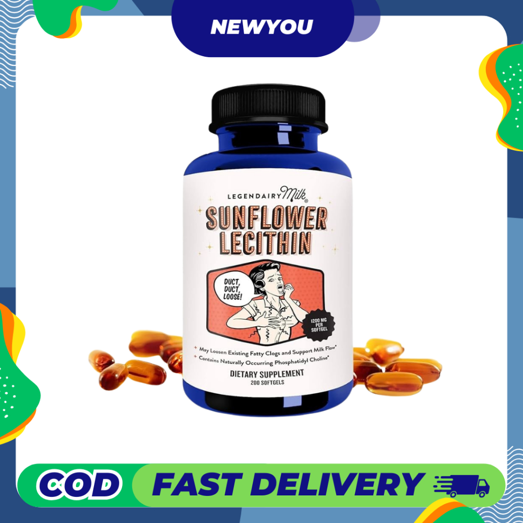 บรรเทาท่อน้ำนมอุดตัน Legendairy Milk Sunflower Lecithin Organic Dietary Supplement, 200 ct