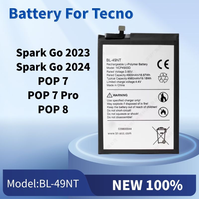 แบต Spark Go 2023 ,แบต Spark Go 2024 Batterry Tecno POP7 / POP 7 Pro / POP 8 แบต แบตโทรศัพท์มือถือ