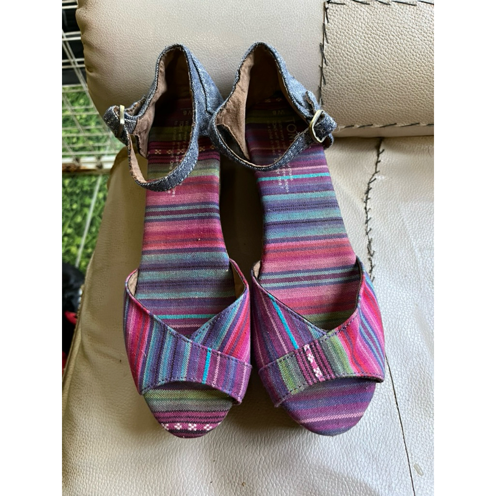 รองเท้าคัทชูเสริมส้นTOMSมือ2(W6)(36-37)