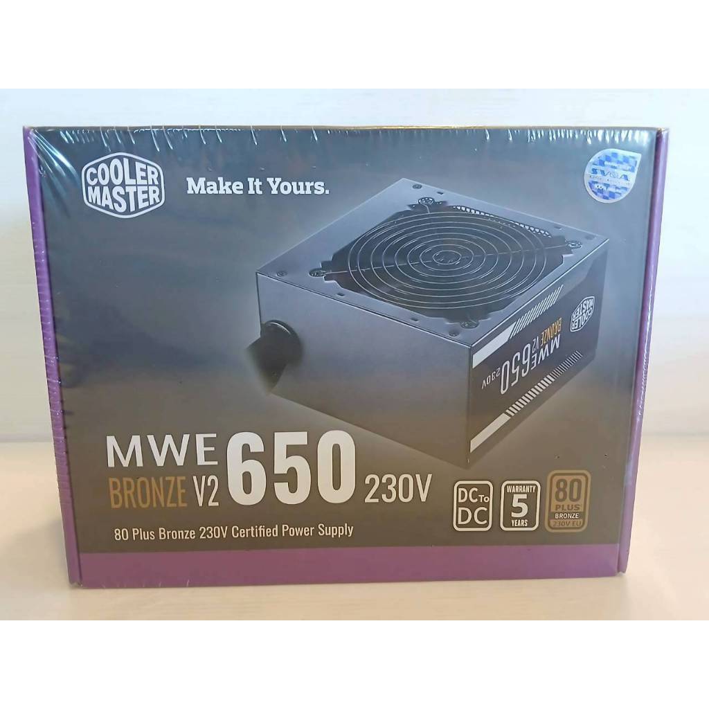 พาวเวอร์ซัพพลาย Cooler Master MWE 650Watt V2 230V Bronze
