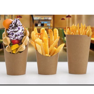 ถ้วยวาฟเฟิล / ถ้วยกระดาษวาฟเฟิล / แก้วกระดาษ คราฟท์ วาฟเฟิล …