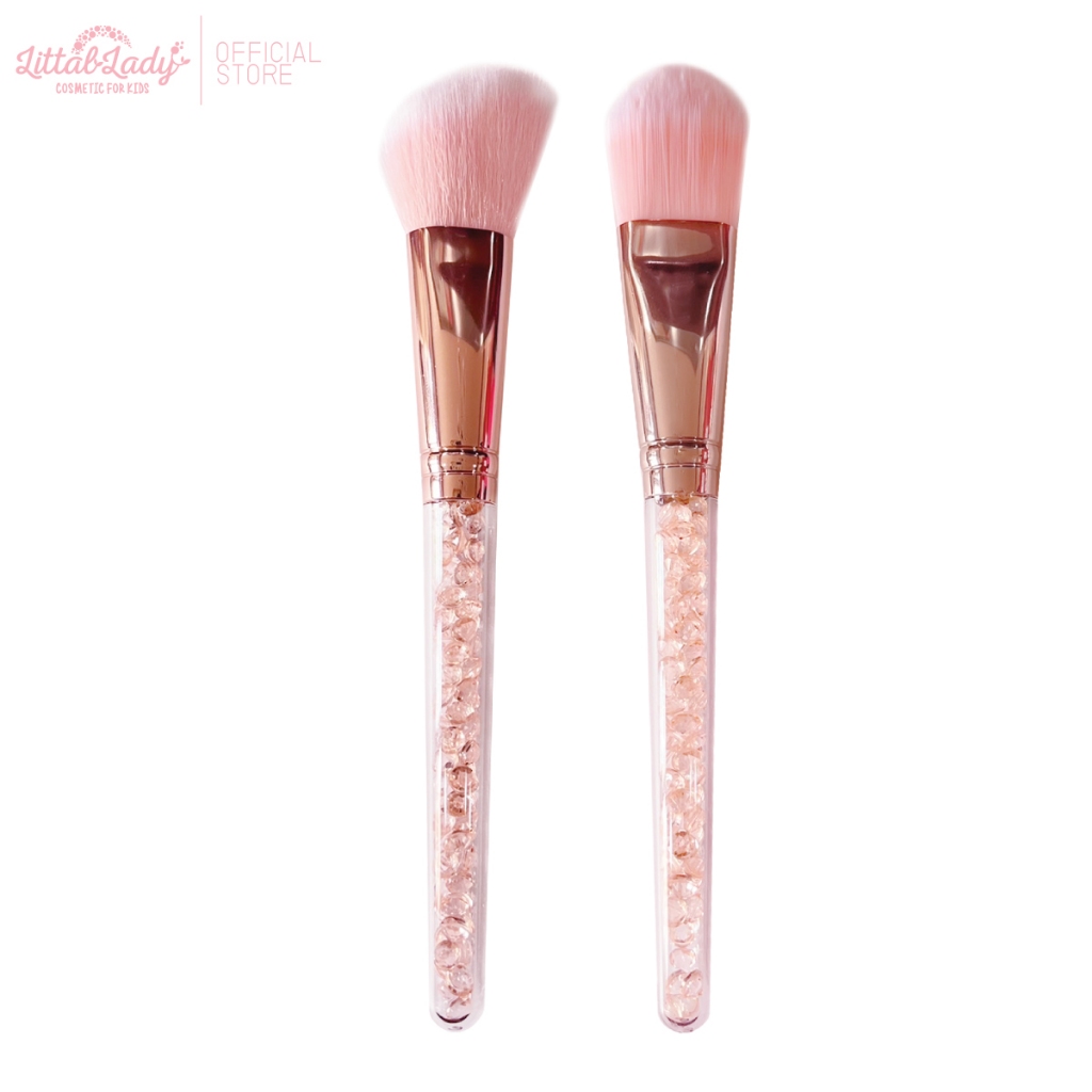 Littal Lady เซตแปรงแต่งหน้าเด็ก ขนนุ่มหนา ด้ามคริสตัล อ่อนโยนต่อผิวเด็ก