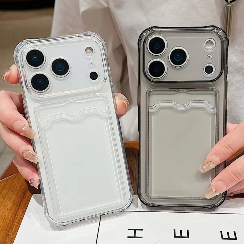 🔥COD🔥 Case เคส iPhone 17 Pro Max 11 13 15 16 Air 14 12 Pro Max เคสไอโฟน11 7 8 Plus XR XS MAX SE เคสซิลิโคนกล่องใส่บัตร