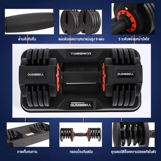 KEEP GOING MAX Adjustible Dumbbell ดัมเบลชุดดัมเบลที่ปรับได้ 25LB/55LB อุปกรณ์ออกกำลังกายปรับได้