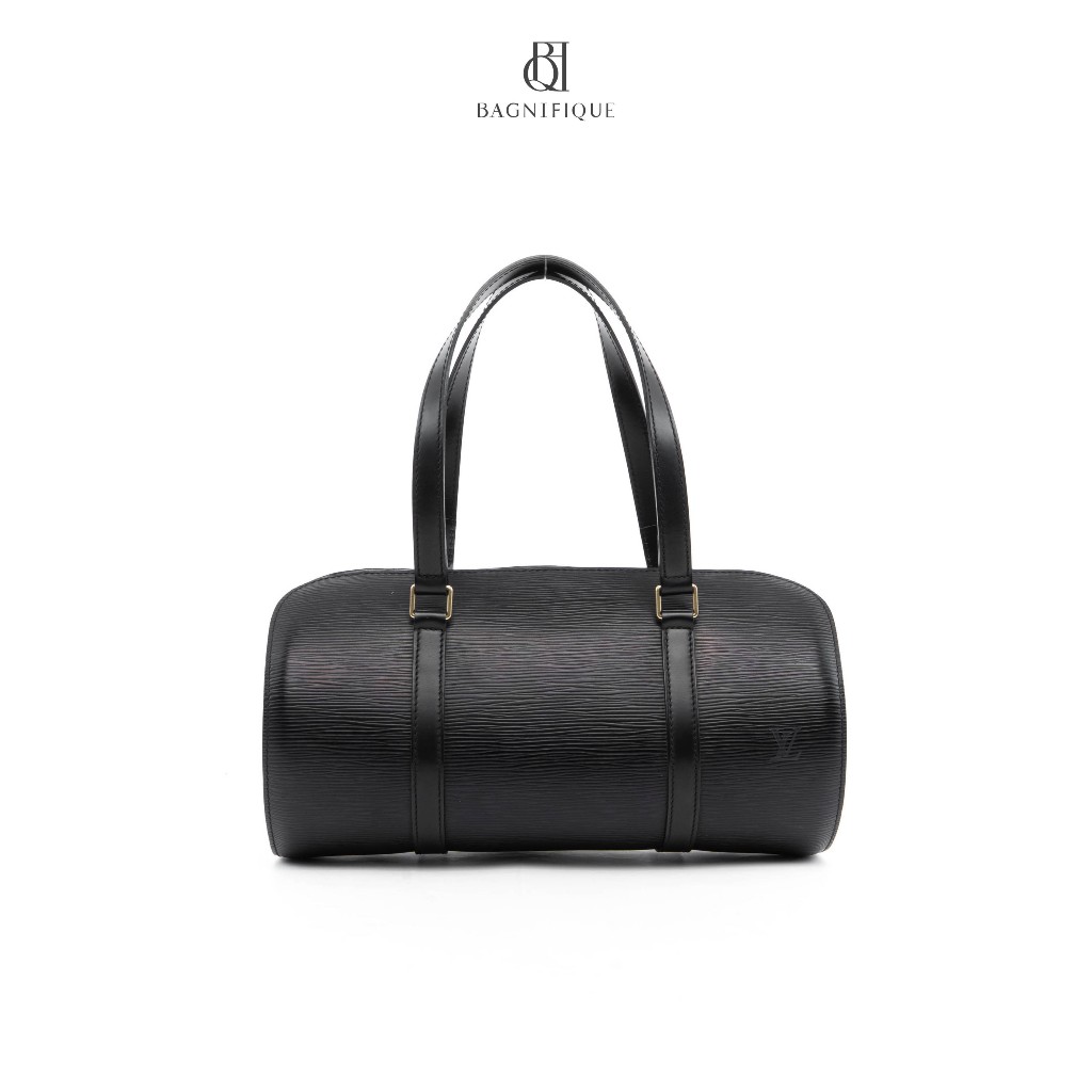 [ของแท้💯] LV PAPILLON BLACK EPI GHW มีใบรับประกัน ตรวจสอบได้ทุกใบ ✅