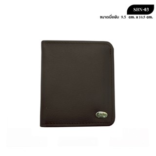 TAYWIN SBN-03 กระเป๋าสตางค์หนังแท้สีดำ แบบพับใบสั้น สำหรับผู…