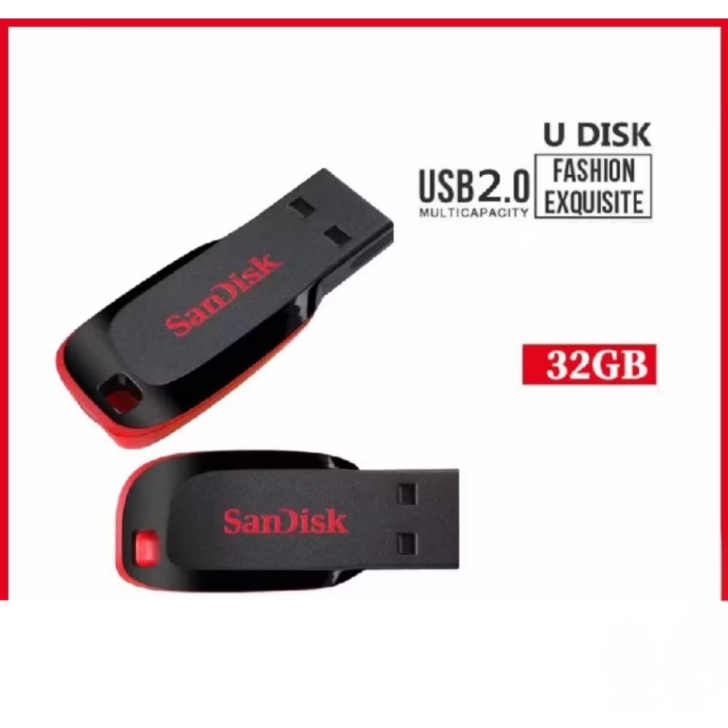 SanDisk 32 GB (มือสอง)CRUZER BLADE USB แฟลชไดร์ฟ  มือสอง(ใช้ครั้งเดียว)