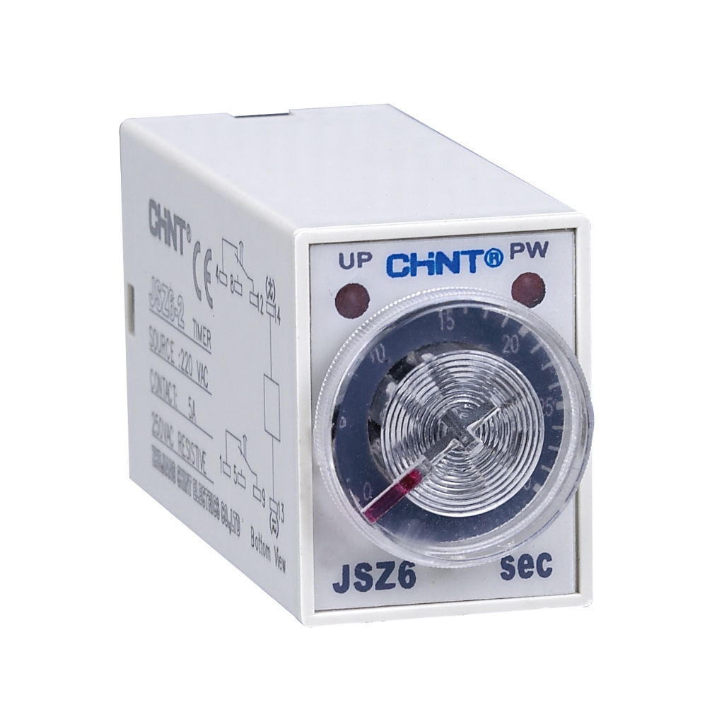 JSZ6-2 JSZ6-4 ( 1-10s , 2.5-30s , 5-60s ) ไทม์เมอร์ 24VDC / 220VAC / 380VAC ″CHINT″