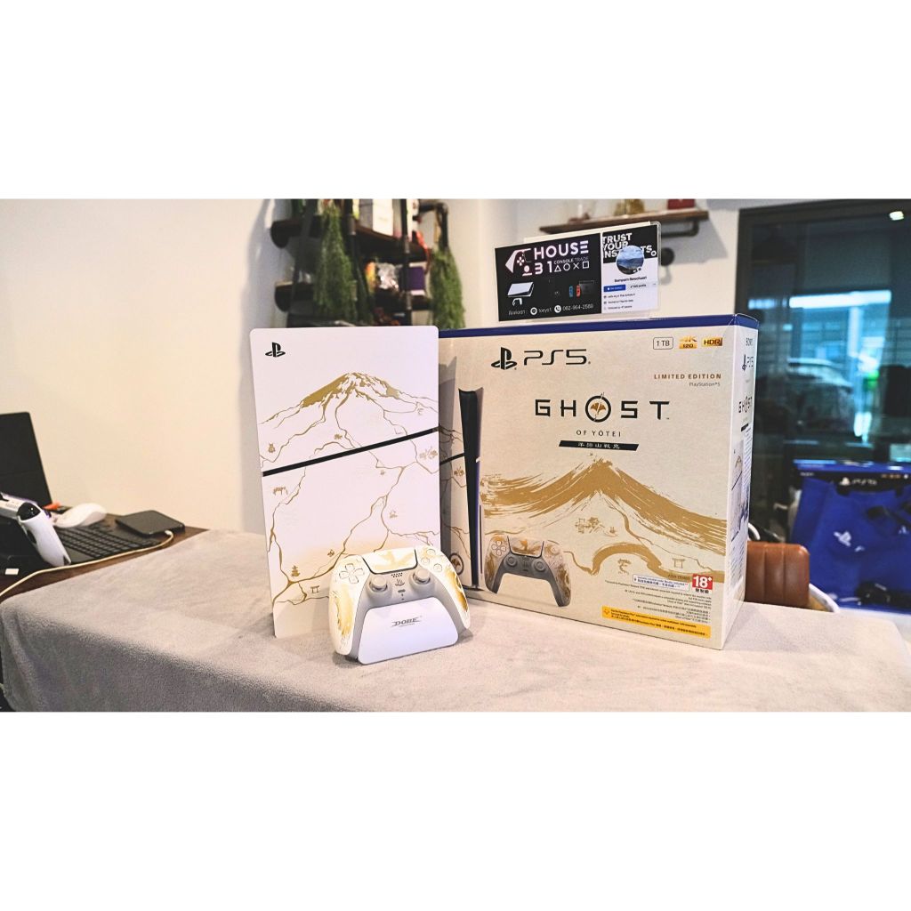 เครื่องเกมส์ PS5 Slim Disc Limited Ghost of yotei มือสอง(ไม่รวมเกมส์) ครบกล่อง