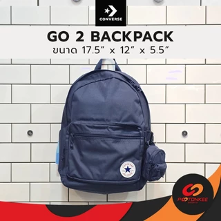 Converse Go 2 Backpack กระเป๋าเป้ คอนเวิร์ส แท้ เป้นักเรียน มีช่องใส่ Laptop มีพวงกุญแจกระเป๋าใบเล็ก