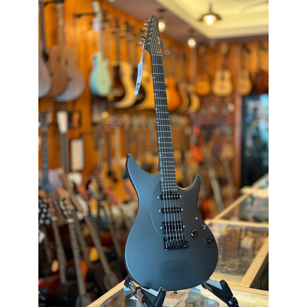 กีตาร์ไฟฟ้าสีดำ Electric Guitar Enya Inspire Seriesกีตาร์ไฟฟ้าอัจฉริยะพร้อมลำโพงบลูทูธในตัวมีแอฟติดต