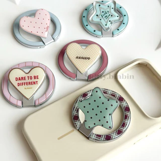 (พร้อมส่ง‼️) ขาตั้งโทรศัพท์แบบแม่เหล็ก พับเก็บได้ ลายน่ารัก ที่ติดหลังโทรศัพท์