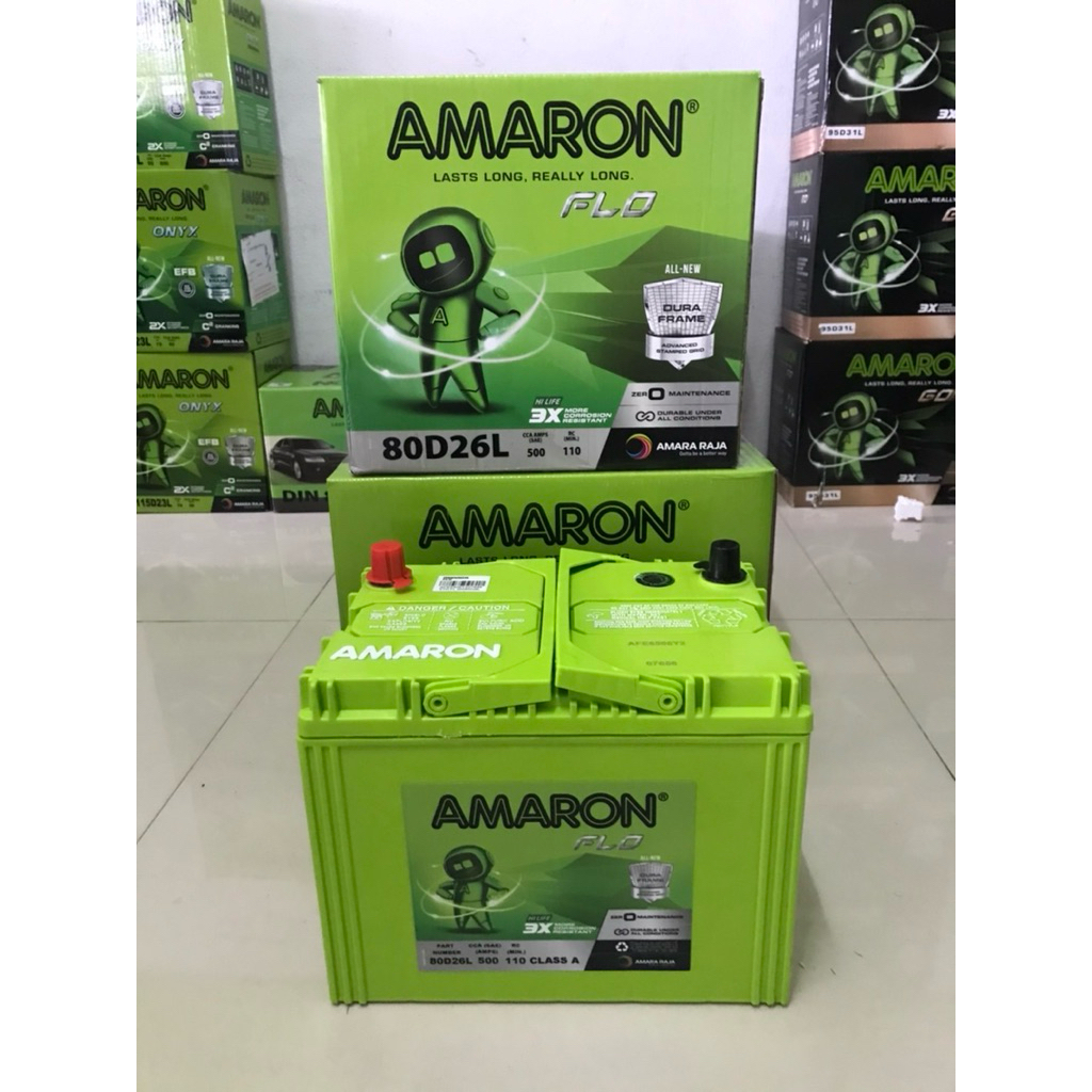 AMARON รุ่นHI-LIFE(80D26L ) ขนาดยาว 26 กว้าง18สูง23เซนติเมตร