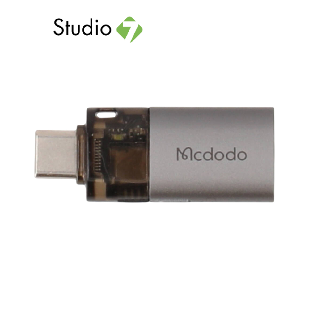 ตัวแปลง Mcdodo 2-in-1 USB-A to USB-C Transfer Adapter Built-in TF Card Reader with Lanyard by Studio