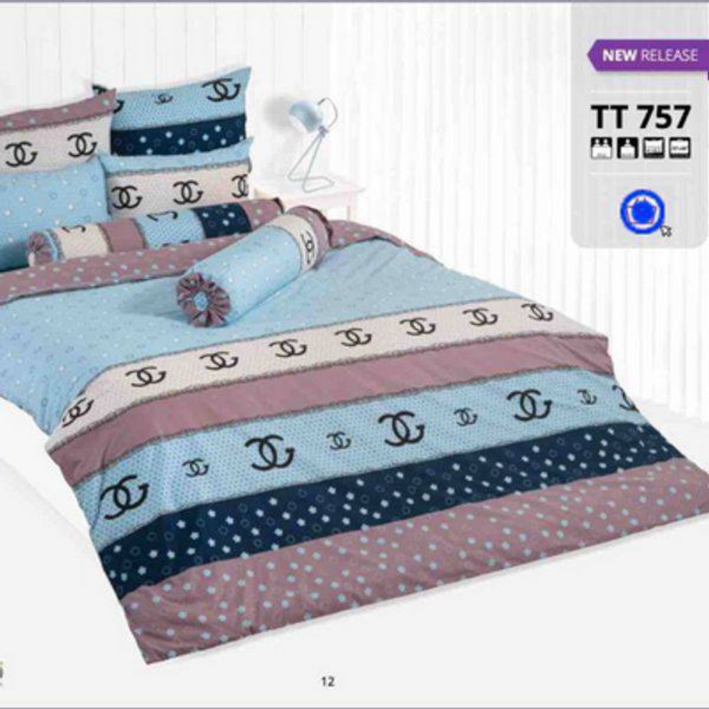 TOTO ชุดเครื่องนอน (ผ้าปู+นวม) ขนาด 6 ฟุต TT757 (ของแท้ 100%)