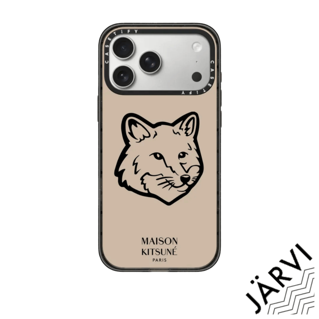 [ส่งด่วน/พร้อมส่ง] CASETiFY | Classic Fox Logo Case - Parchment White [Maison Kitsune] #For iPhone S