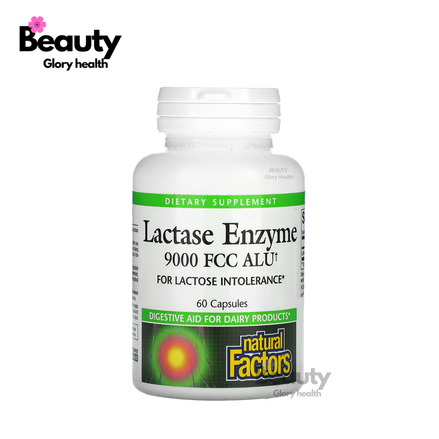 Natural Factors, Lactase Enzyme, 9,000 FCC ALU, 60 Capsules