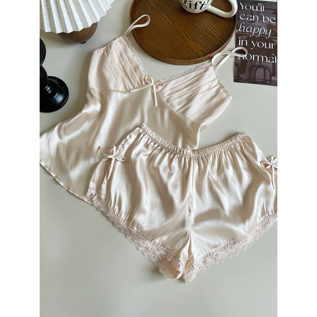 SUMMER22Y  sleepwear ♡ ชุดนอนลูกไม้ ขาสั้น