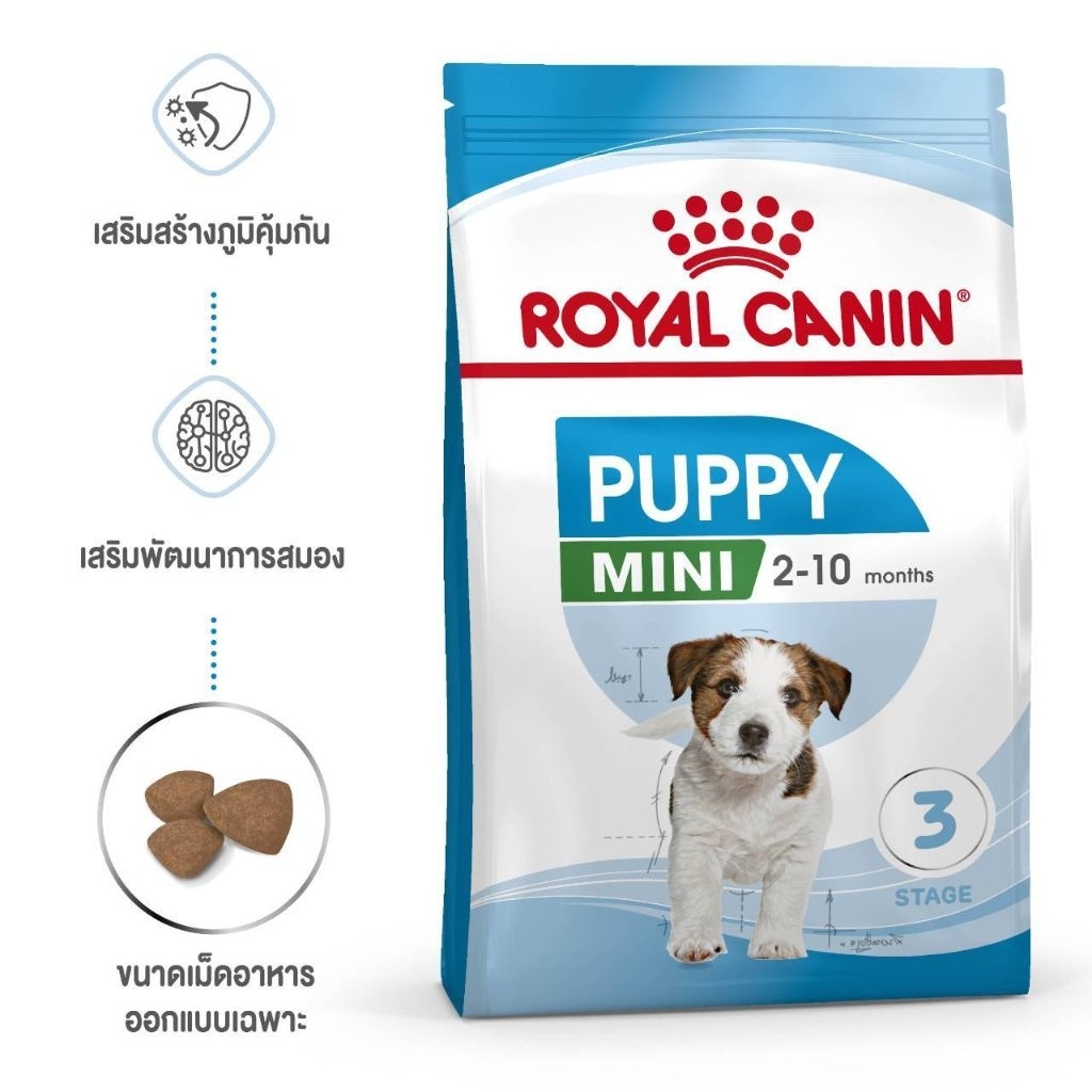 Royal canin mini puppy 4kg โรยัลคานิน อาหารลูกหมาสุนัขพันเล็ก อายุ2-10เดื่อน
