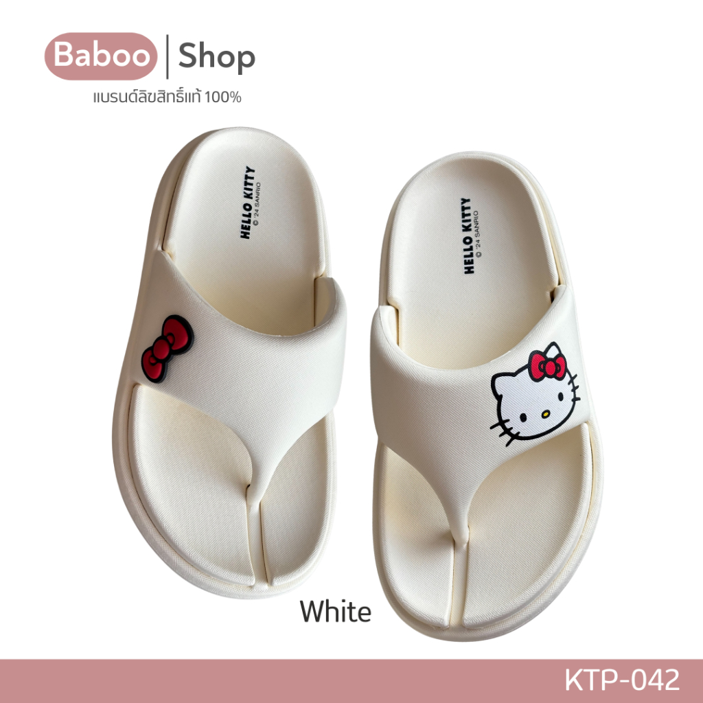 รองเท้าแตะผู้หญิงหญิง Sanrio Hello Kitty รองเท้าแตะหูคีบ นุ่มนิ่มใส่สบาย ราคา ถูกที่สุด ดีลบีเคเค แกลเลอรีภาพที่ 6