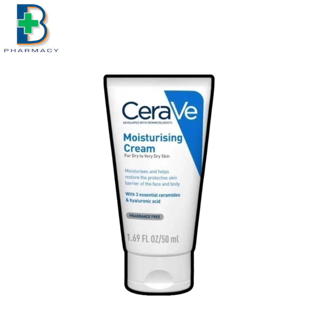 มอยซ์เจอร์ไรเซอร์ CeraVe Moisturizing Cream เซราวีมอยซ์เจอร์ไรซิ่งครีม 50 g.