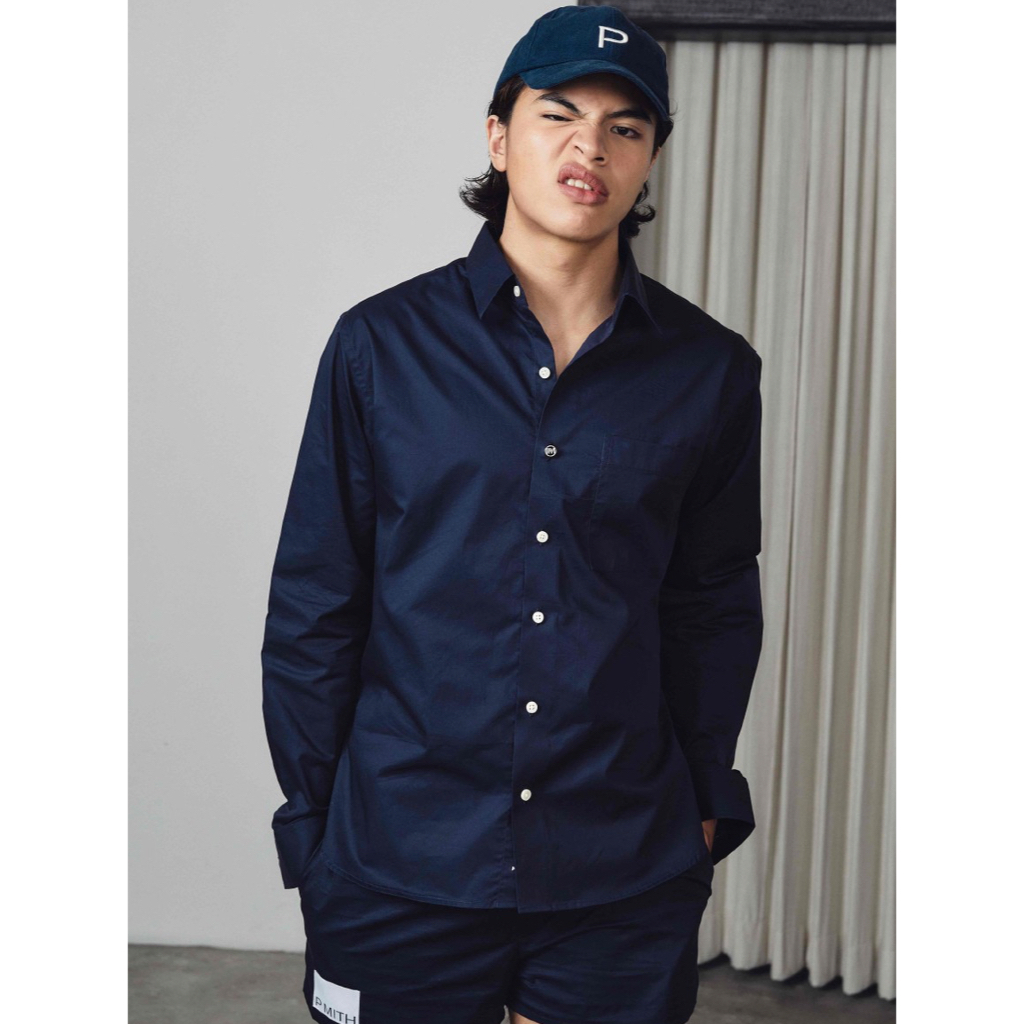 Pmith - Vale Oversized Shirt - Navy Blue