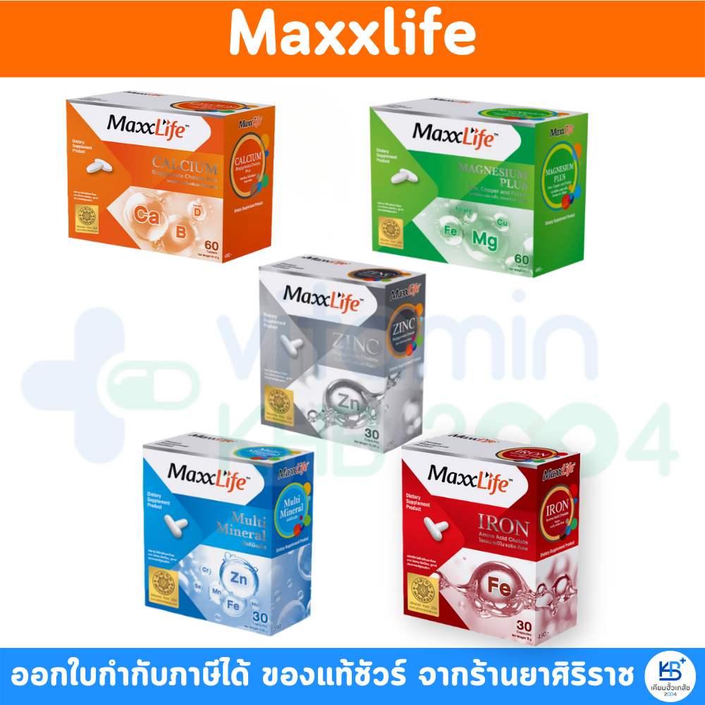 Maxxlife Magnesium PLUS / Calcium Boron  / IRON / Zinc / Multi Mineral