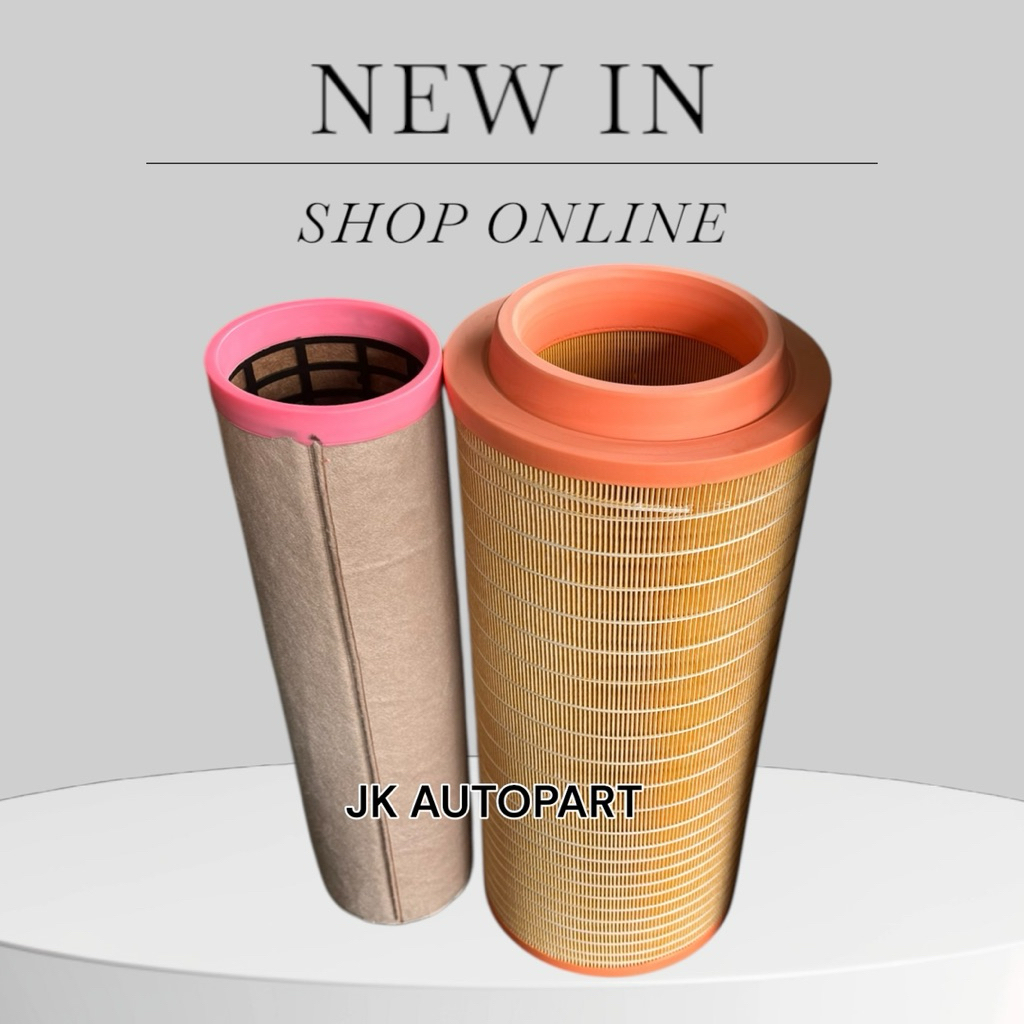 กรองอากาศเครื่องปั้มลม นอก+ใน KAS375 (KAS-375) K-FLO แท้ๆ COMPRESSER รูใน 6นิ้ว กว้าง 9.5นิ้ว สูง 21