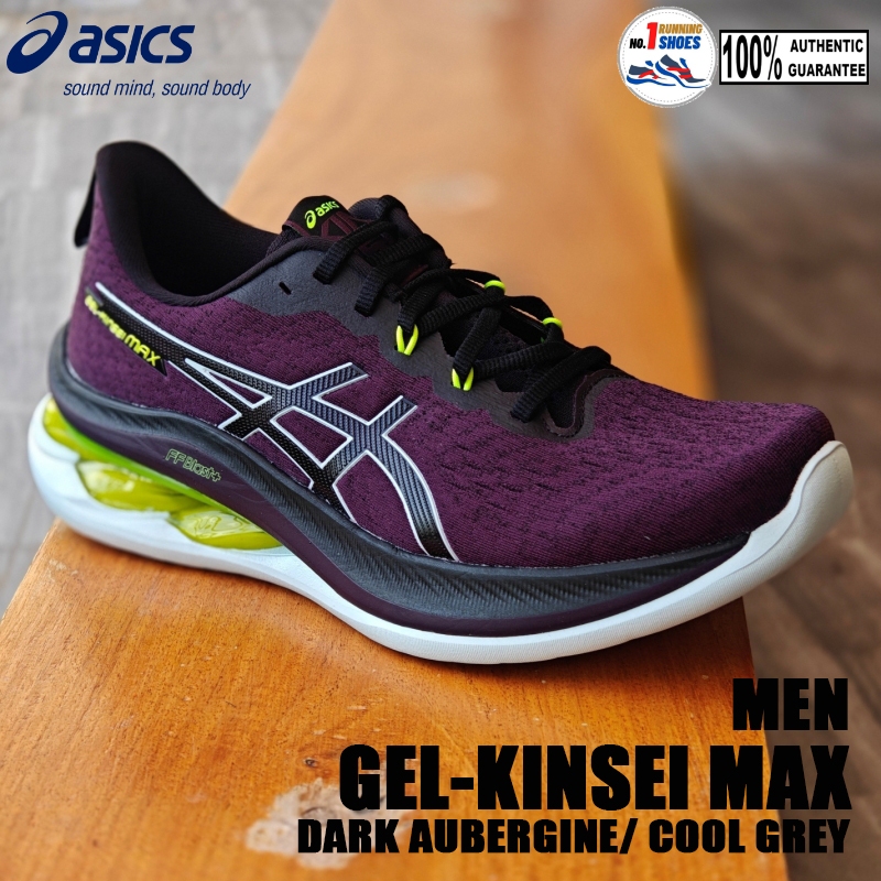 Asics รุ่น Gel-Kinsei MAX 1011B696-500 สี Dark aubergine/ cool grey ของเเท้ 100%