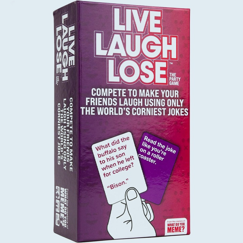 WHAT DO YOU MEME? Live Laugh Lose - The Party Game Where You Compete to Make Corny Jokes Funny